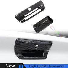 For Dodge Ram 1500 TRX 22-23 Carbon Fiber Tailgate Door Handle Frame Cover Trim