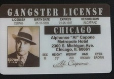 Al Capone Scarface Gangster novelty card Chicago Mafia Mob