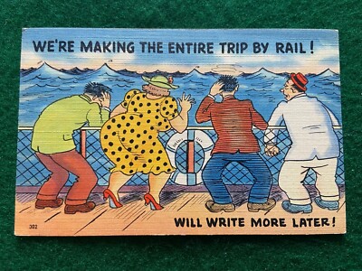 We're making the entire trip by rail! Will write more later! Vintage Postcard