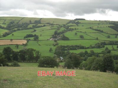 FOTO VON OFFA'S DYKE CLUN VALLEY BLICK NACH SÜDEN ÜBER CLUN VALLEY VON DEN HÄNGEN DES