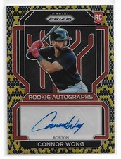 CONNOR WONG 2022 PANINI PRIZM SNAKE SKIN AUTO RC #09/35