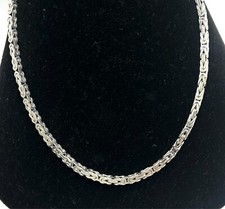 925/- Silber Königskette, Handarbeit, 70 cm lang, 4 mm breit.