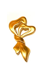MONET gold-tone bow pin brooch