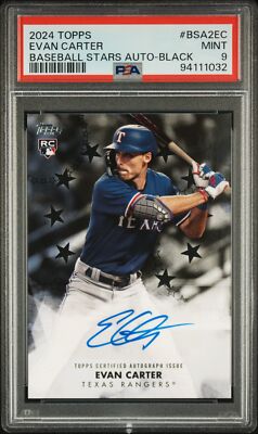Topps Evan Carter Auto サイン /199 199枚限定