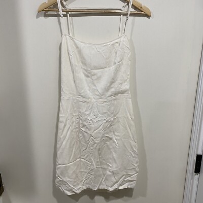 Forever 21 cream size medium low cut back 90s style straps Dress | eBay