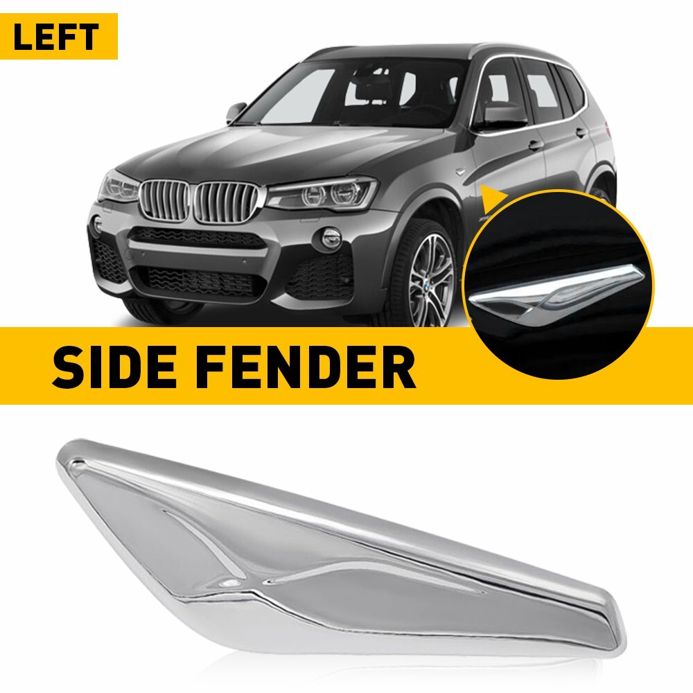 # 51117338569 For BMW X3 X4 F25 F26 Front Left Side Chrome Fender Trim Finisher