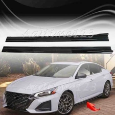 For Nissan Altima 2019-2024 Glossy Side Skirt Splitter Rocker Panel Splitter Lip