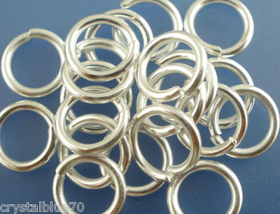 Extra Strong Jump Rings 1.5mm Thick 50 x Silver Plated 8mm,10mm,12mm ...
