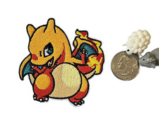 POKEMON CHARIZARD CHARACTER EMBROIDERED IRON ON SEW ON PATCH FS