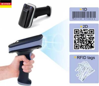 UHF RFID 1D/2D Barcode Scanner Bluetooth UHF Tag Reader Handscanner mit USB