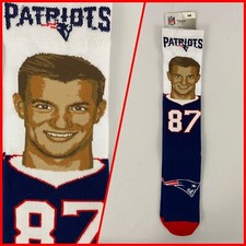 Men's ROB GRONKOWSKI Patriots Cartoon Emoji SOCKS Stocking Stuffer Gift Lg.