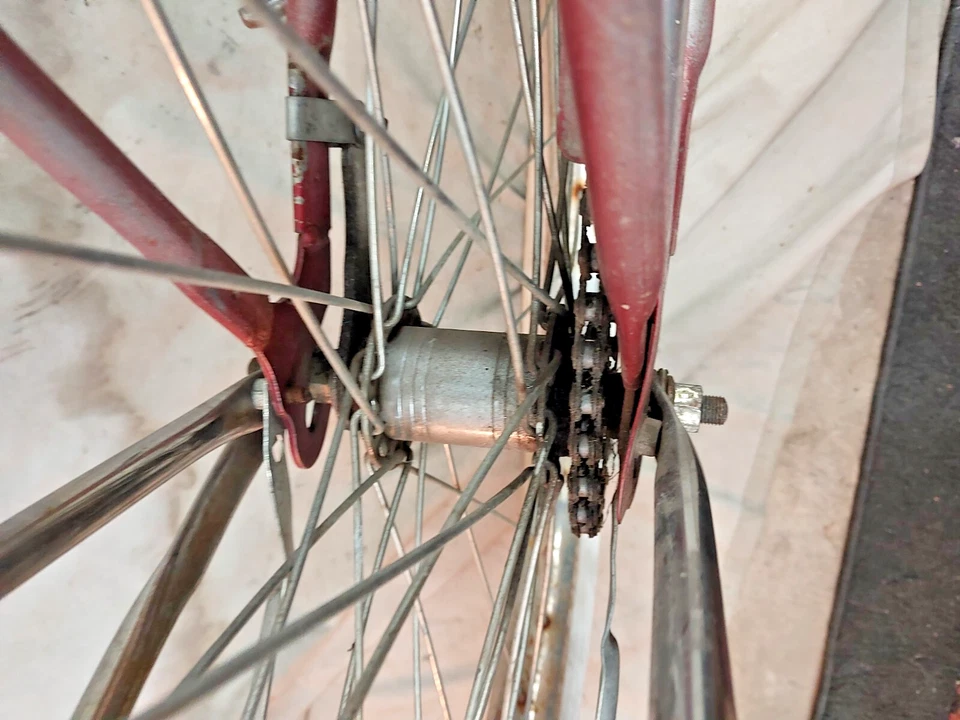 Bicicleta Murray Strato Elite Cruiser 1985 grande 18,5" acero SS envío de una sola velocidad EE. UU. Foto 4 de 4