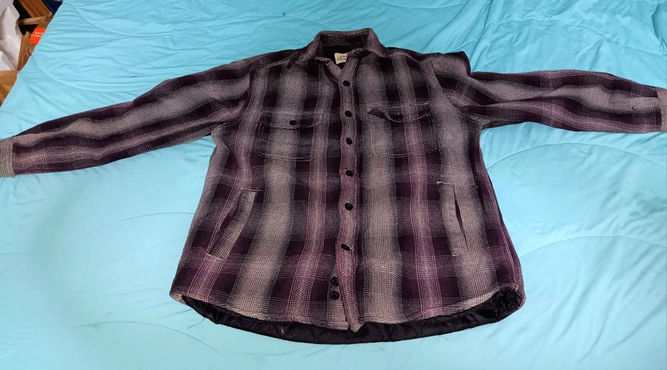 Chaqueta de franela Canyon River azul con forro ajuste clásico, mediana para hombre Foto 2 de 4