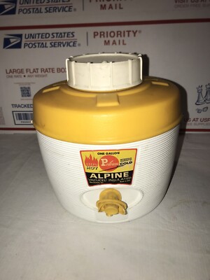 VINTAGE POLORON ALPINE 1 GALLON HOT COLD COOLER WATER JUG VACUCEL INSULATED  M5