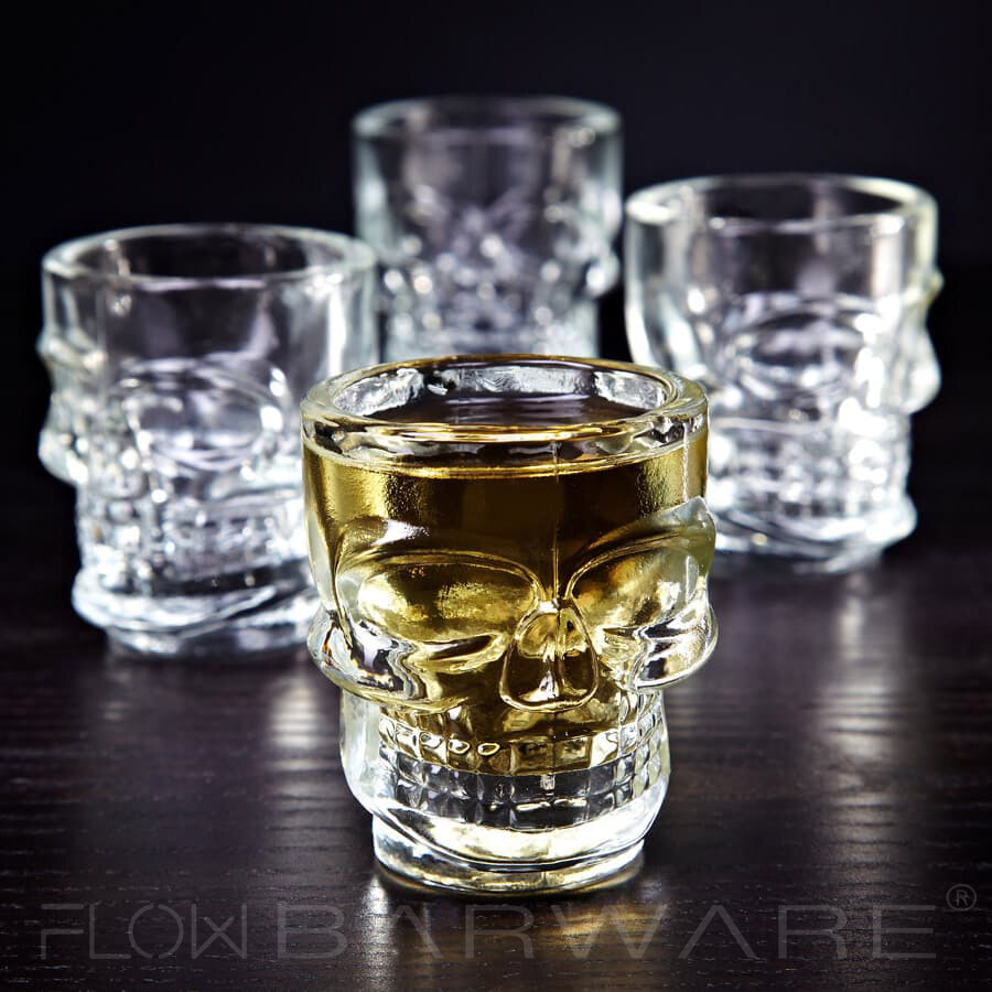 Skull Shot Glasses, 50ml Shot Glass, Tequila, Whisky Halloween Party Skull Gifts