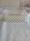 Vintage Fenton Opalescent Moonstone 3" x 5" Jewelry Box, No Lid