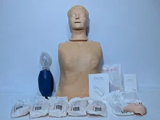 Laerdal Resusci Anne Torso CPR Training Manikin Mannequin w/ Accessories + Bag