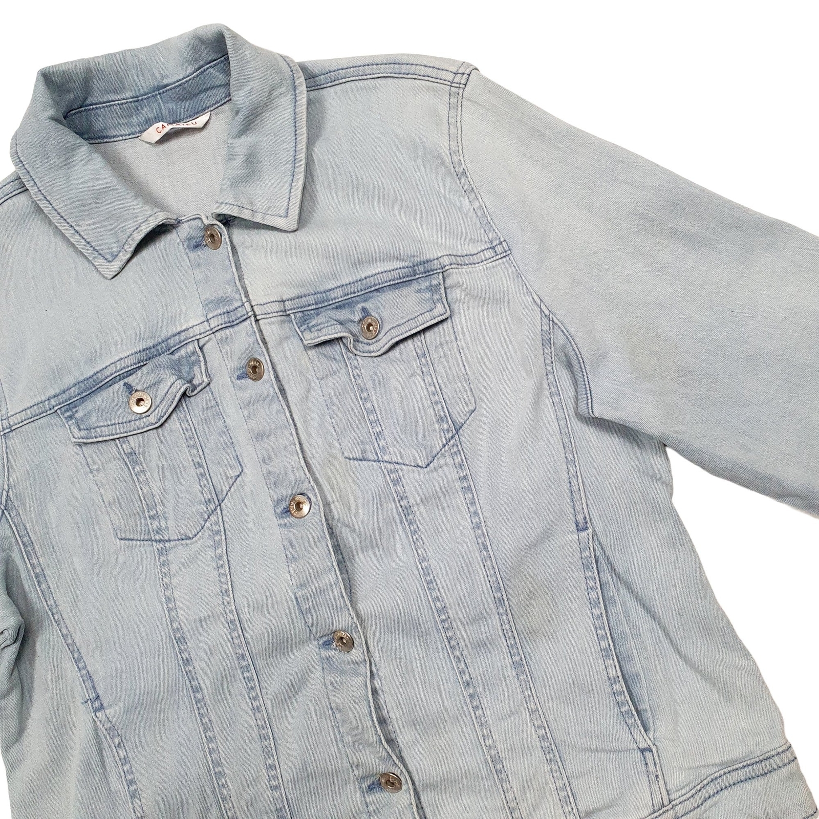 CAMAIEU Denim Jacket Trucker Coat Womens M image 3