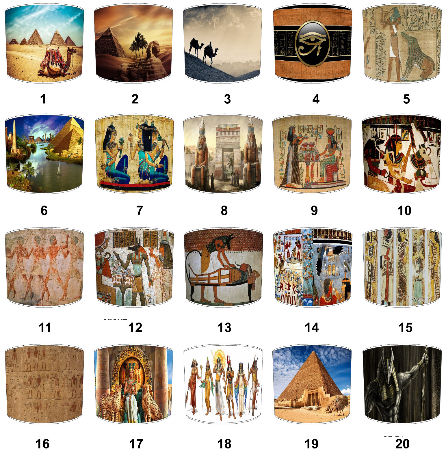 Egyptian Egypt Lamp shades, Ideal To Match egyptian Wallpaper Borders eBay
