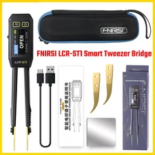 FNIRSI LCR-ST1 Smart Tweezer LCR SMD ESR Tester Ohm Capacitance Diode Test-USA