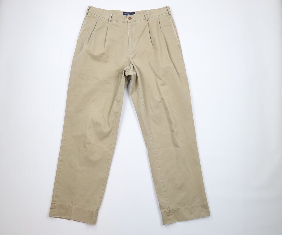 Vtg 90s Abercrombie & Fitch Mens 36x32 Distressed Pleated Vtg 90s Abercrombie & Fitch Mens 36x32 Distressed Pleated