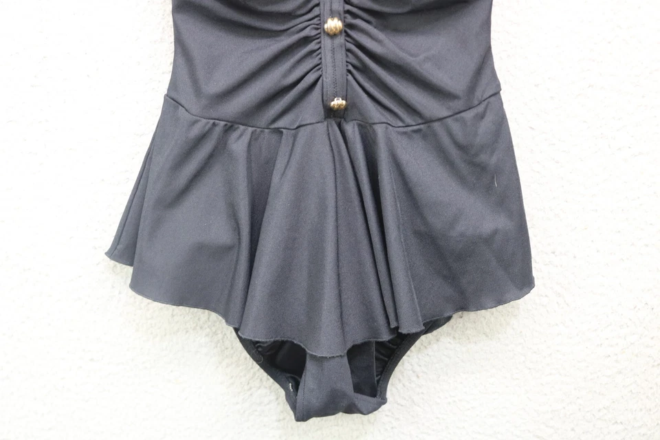 Traje de baño negro de una pieza Basic Editions vintage-talla 9/10-Y2K-años 90 Foto 2 de 4