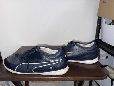 PUMA BMW Motorsport Ignite Leather Sneakers Blue White Mens Size 11 US 305781-01