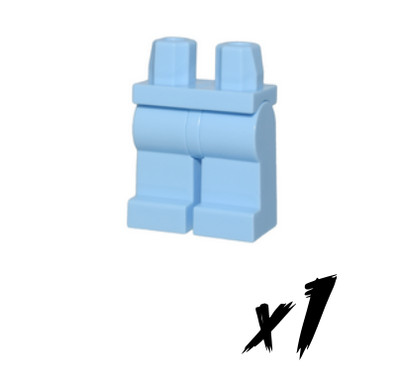 1x LEGO 970c00   Figurteil Hose Beine Legs   hellblau   bright light blue