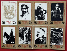 POLAND Solidarity (Solidarność) Movement, 1988 Józef Piłsudski on horse.