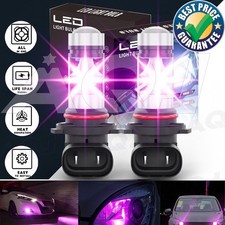 9005 Led Fog Bulb Cob Chip Pink Purple Light For Ford F-250 1997-2004