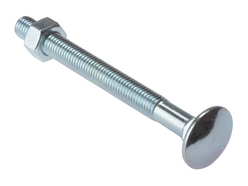 ForgeFix Carriage Bolts | M10 x 240mm | Zinc Plated | Bag 10 
