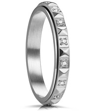 3mm Spinner Ring   Stainless Steel Fidget Ring for   Silver 8
