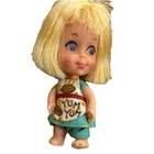 Vintage 1960s Mattel Liddle Kiddle "Sizzly Friddle" doll featuring blonde hair