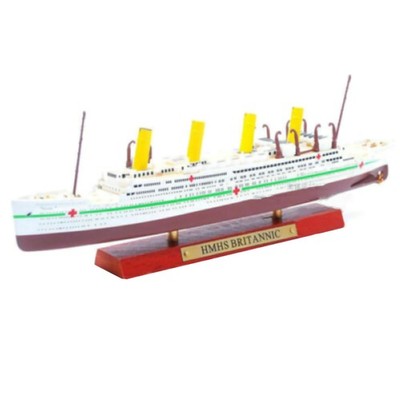 Alloy 1/1250 Scale HMHS Britannic Cruise Ship Model Boat Toys Collection Decor