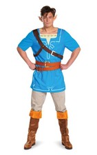 Official Zelda Link Costume for Men - Breath of the Wild Tunic Ears, XL
