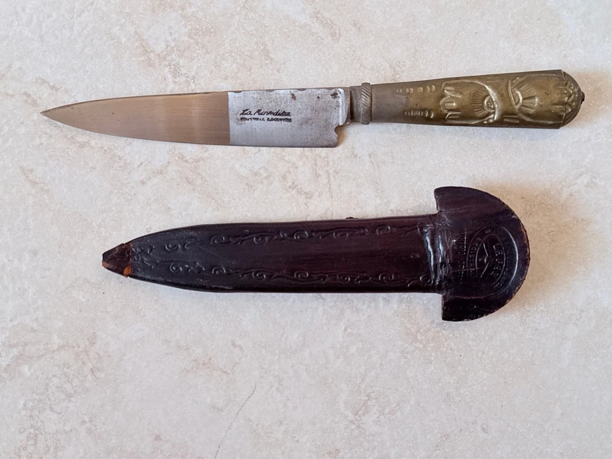 Gaucho Knife In Collectible Vintage Factory Manufactured Fixed