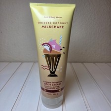 New Open Unused Bath Body Works Whipped Coconut Milkshake Body Cream 8 oz