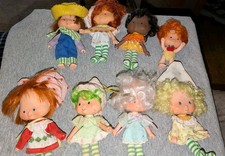 Vintage Strawberry Shortcake 8 Doll Lot And Kenner Strawberry Carrying Case
