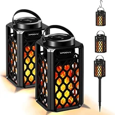 2 Pack Outdoor Bluetooth Speakers, Portable Led Flame 2 pack LED flame speaker