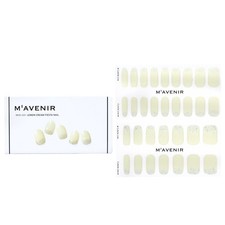 Mavenir Nail Sticker White -  Lemon Cream Fiesta Nail 32pcs