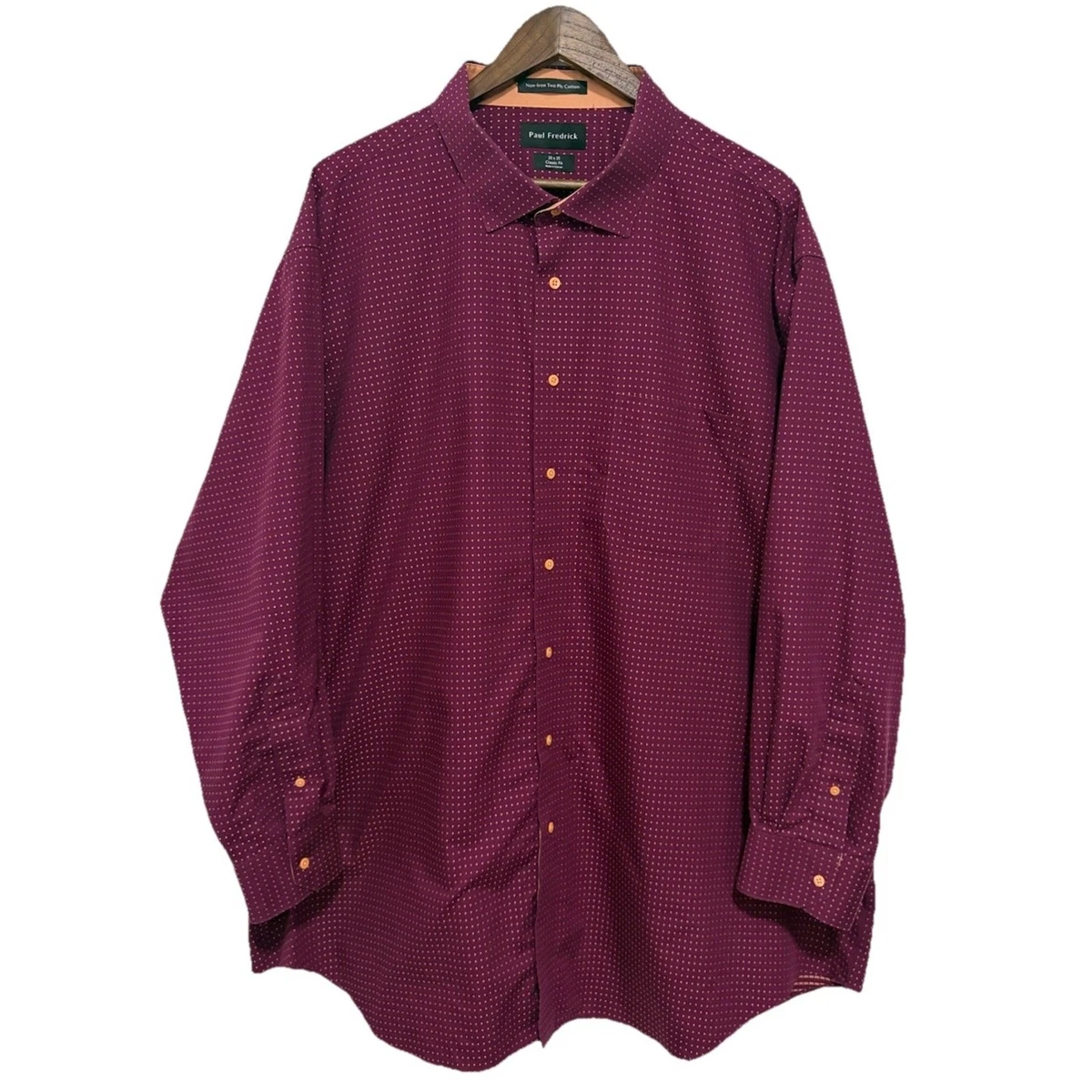 mens burgundy polka dot dress shirt Red Shirts for Men for sale Red polka