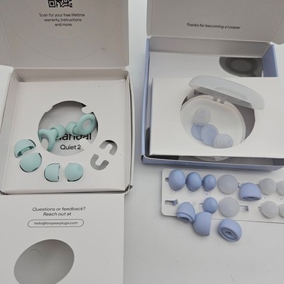 LOT OF 2 Loop Earplugs  SLEEP Dream Blue / QUIET 2 SLEEPING QUIET