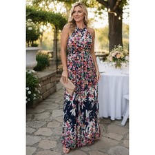 Eliza J Womans 10 Dress Maxie Halter Floral Lined
