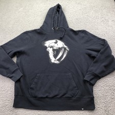 Nashville Predators Hoodie Mens XL Blue Pullover Fleece Sweatshirt Skull Graphic