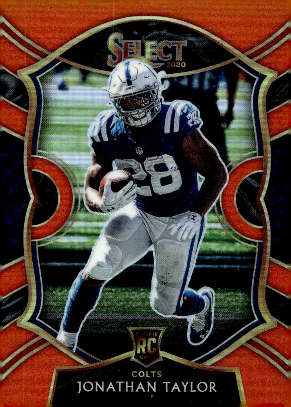 2020 Panini Select #53 Jonathan Taylor Orange Prizm #/49