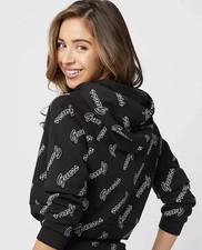 Guess Hoodie Cropped Sport T-shirt Signature Black M