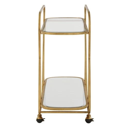 Uttermost 22907 Swain 36"W Glass and Iron Serving Cart - Brass - Picture 2 of 5