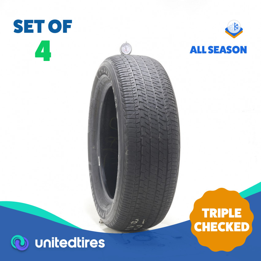 Set of 4 Used 225/60R18 Firestone Champion Fuel Fighter 100H - 6-7.5/32