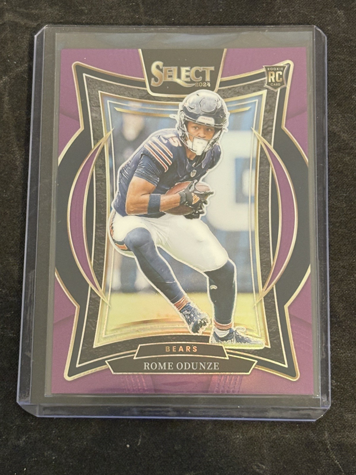 2024 Panini Select #3 Rome Odunze Purple Concourse Level Prizm Rookie /75 RC