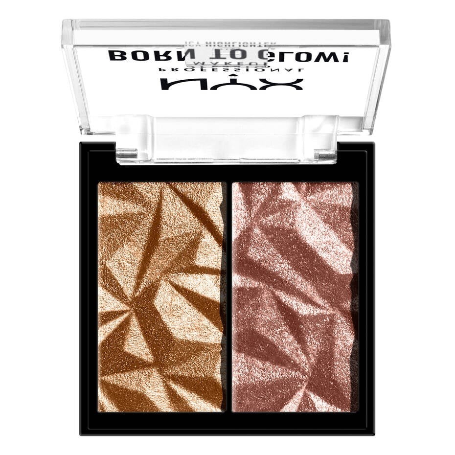 NYX Born To Glow Icy Highlighter Duo - Bout The Bronze & Gem Storm